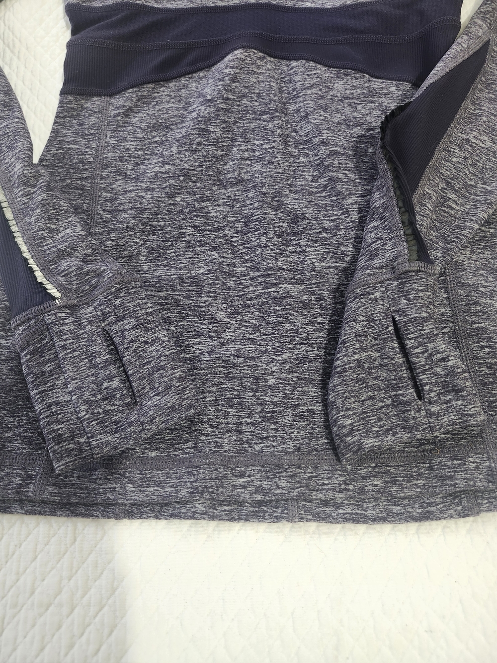 Lululemon Size 2 Heathered Plum Gray Quarter Zip Pullover Top Long Sleeve - Picture 3 of 8